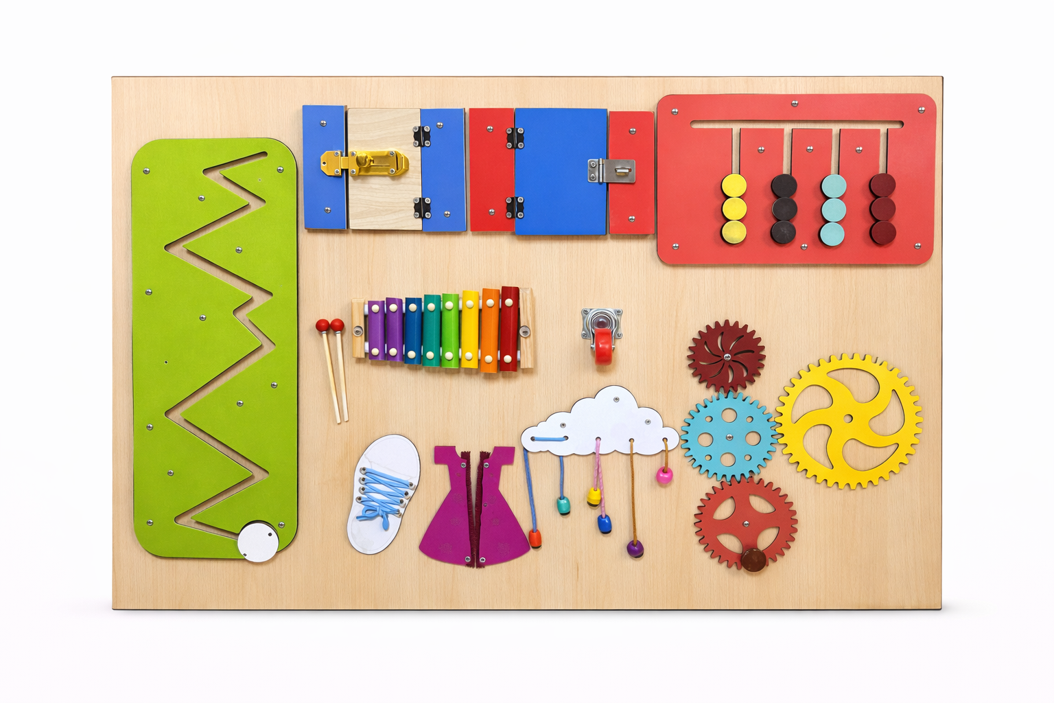 big size wooden busy board