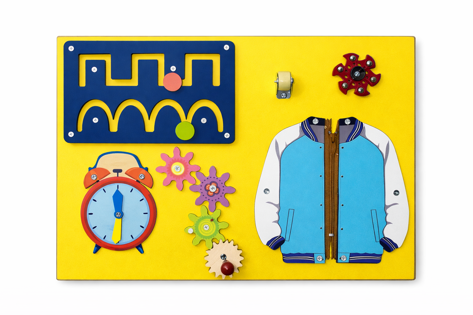 wooden busy board