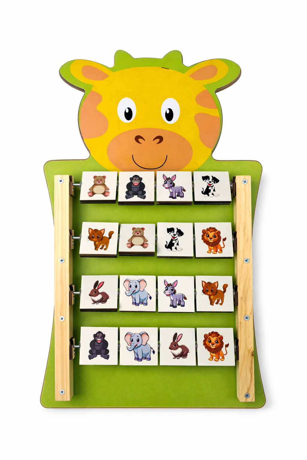Wooden Giraffe Animal Matching Board