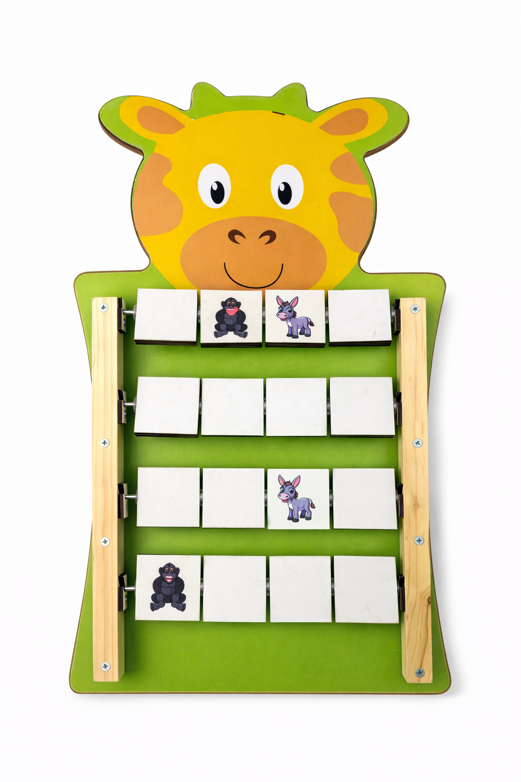 Wooden Giraffe Animal Matching Board