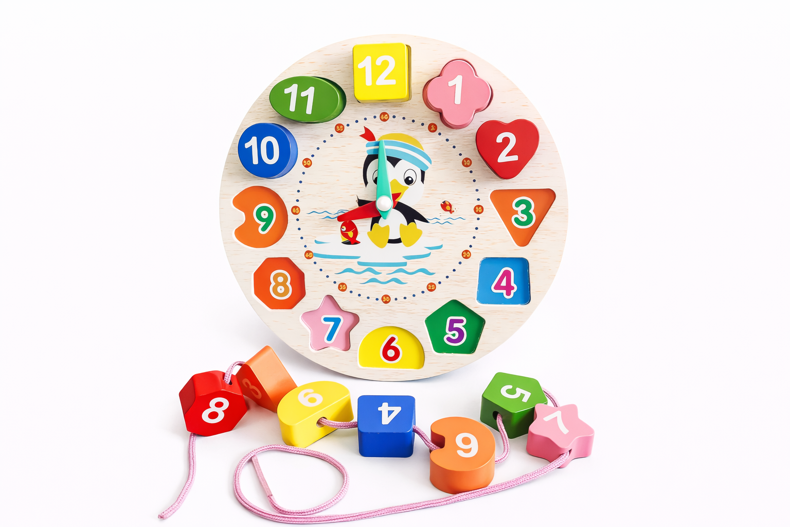 Multi-functional Beaded Clock Toy