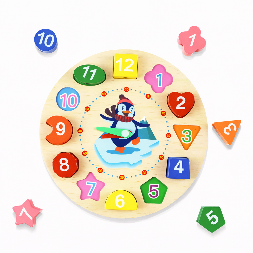 Multi-functional Beaded Clock Toy