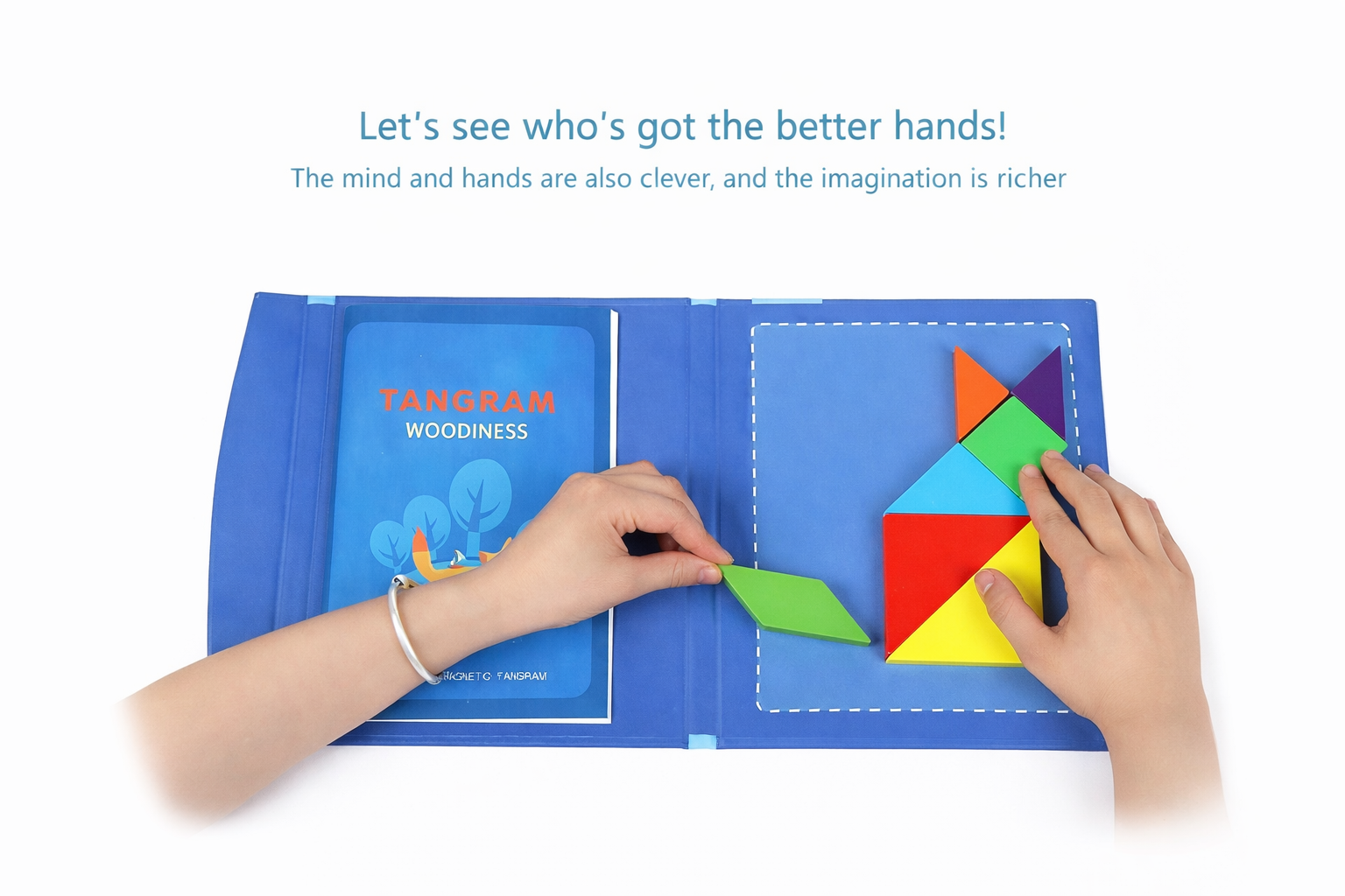 Wooden Magnetic Tangram Puzzle for Children's Puzzle Toys
