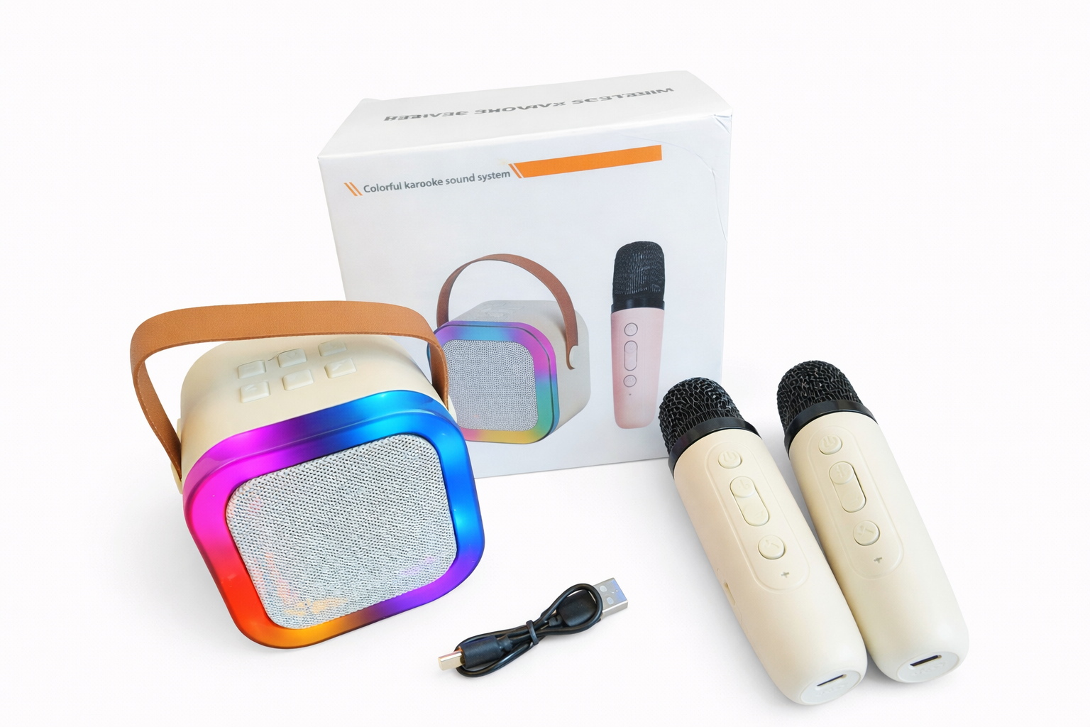 Colorful Microphone sound system setup
