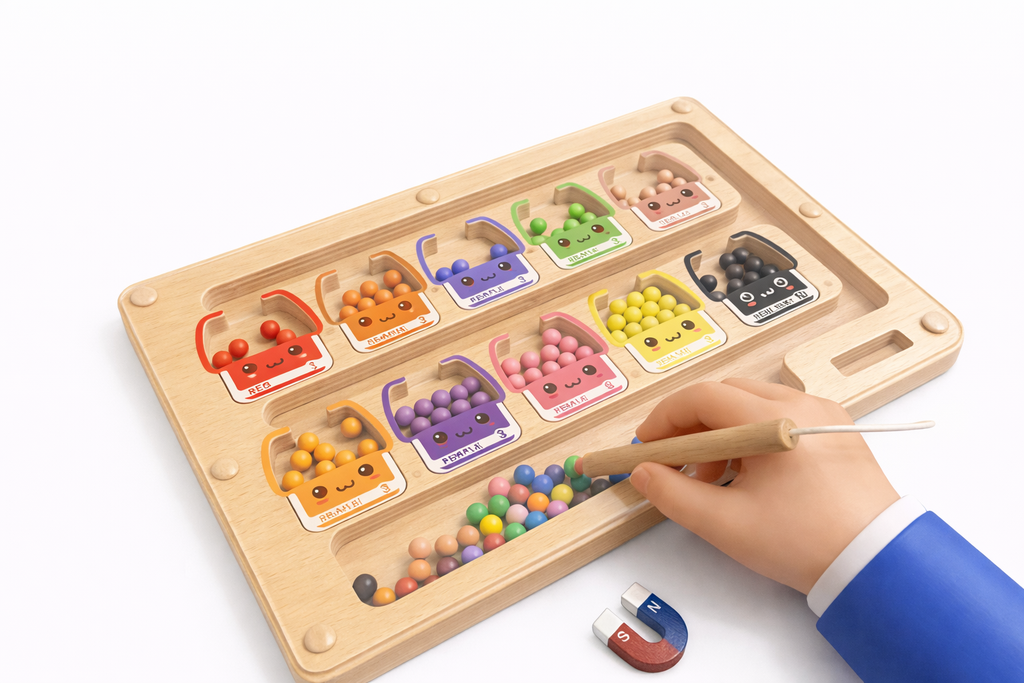 Plastic Sorting colors with magnetic pin