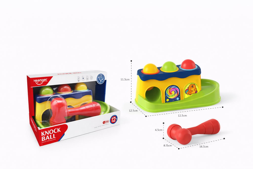 Children's hammer and ball drop toy
