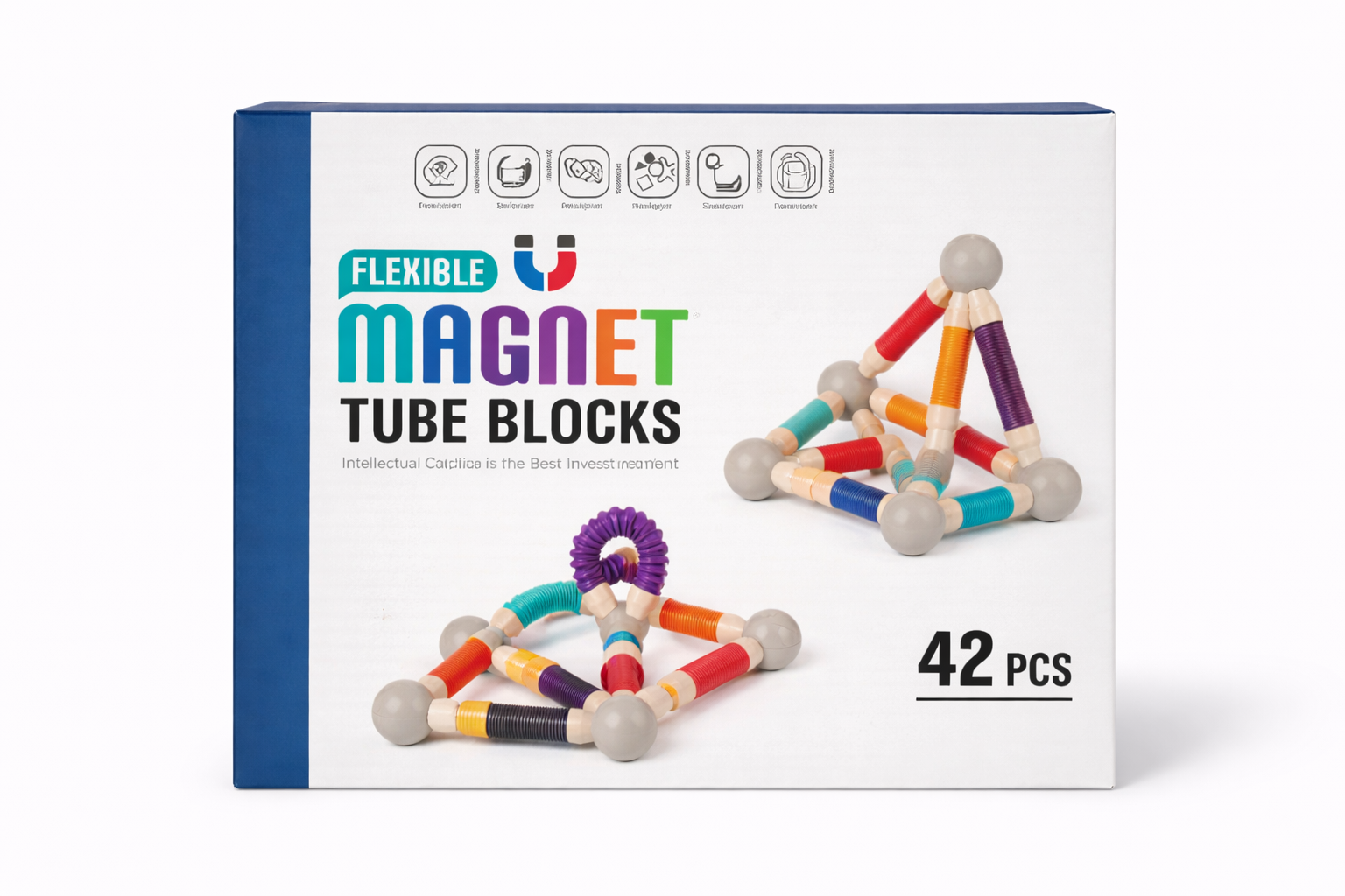 42 pcs colorful magnet blocks for stem play
