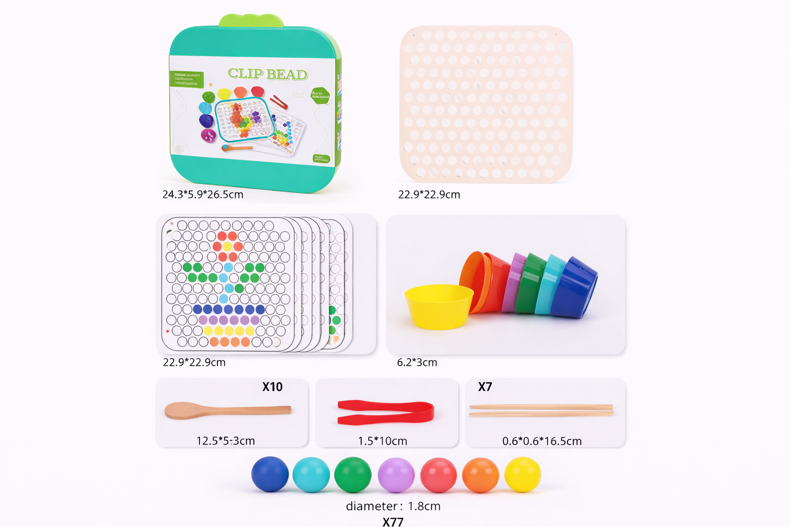Colorful bead mosaic activity set