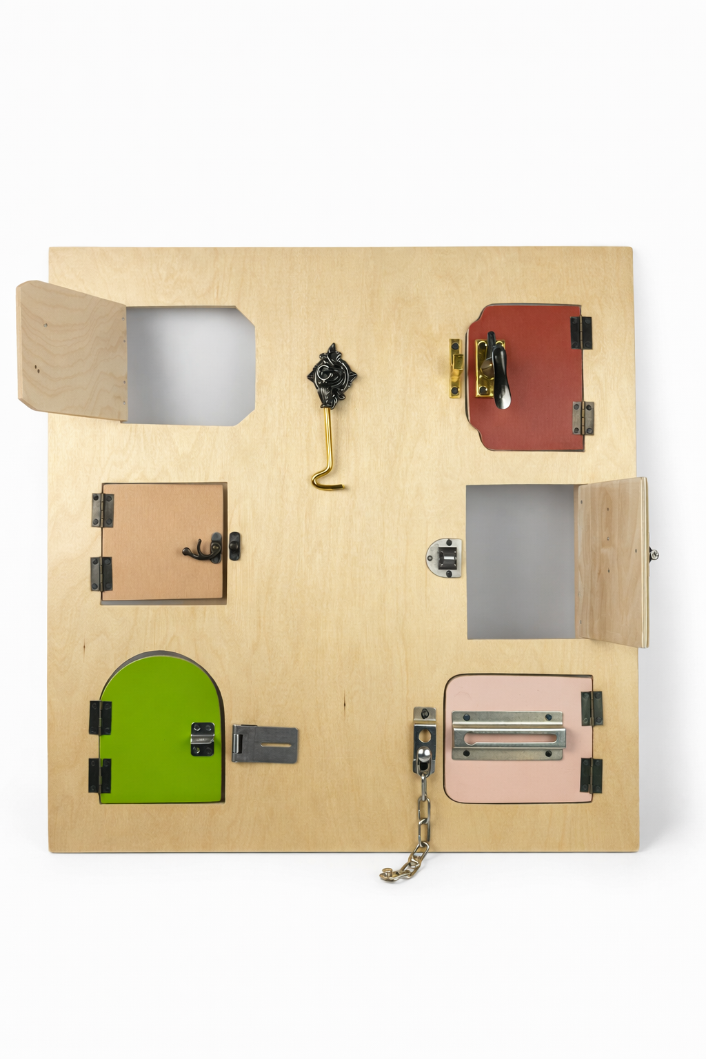 Busy Board with Doors and Locks