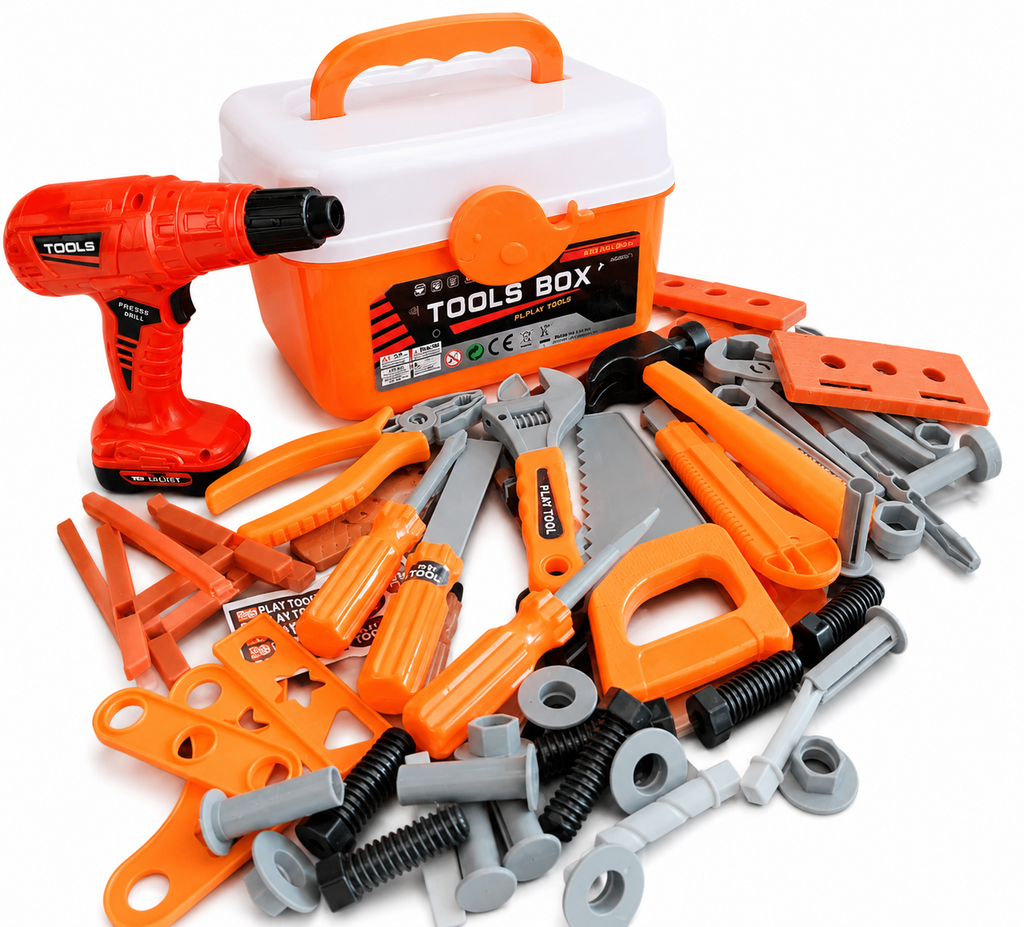 44PCS Workshop Tool Set for Girls and Boys-Role Play Repair Toolbox