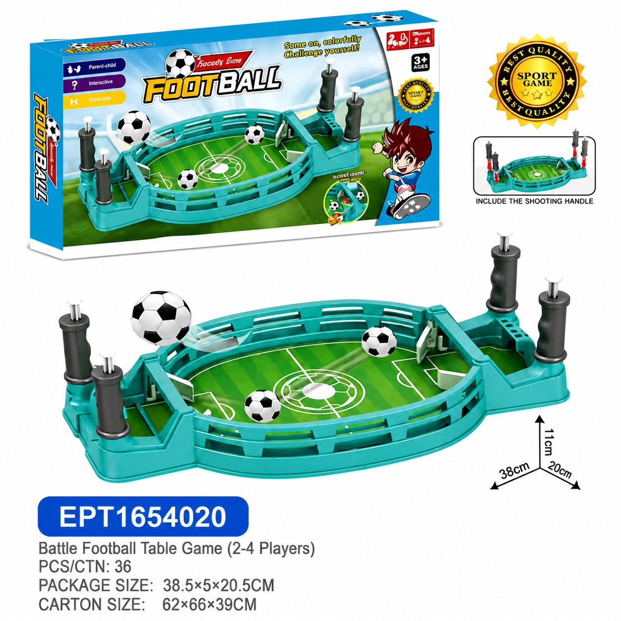 2-4 Player Interactive Desktop Football Game Shooting Soccer Arena Tabletop