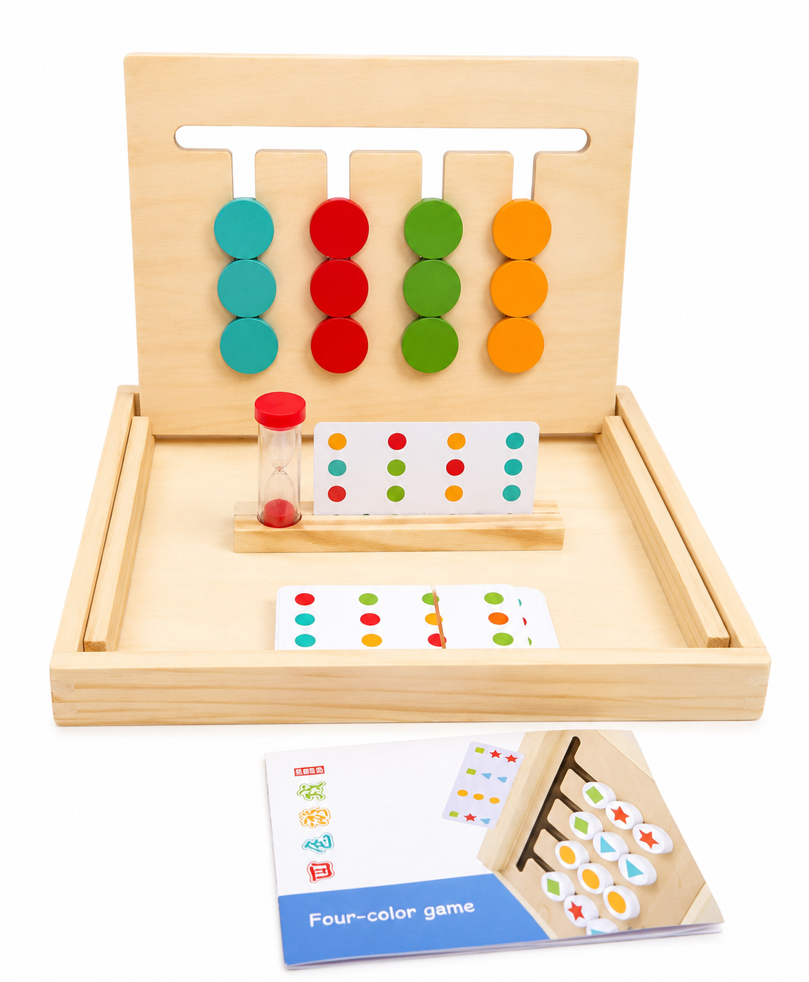 Wooden Color Sorting Logic Puzzle Game Brain Teaser IQ