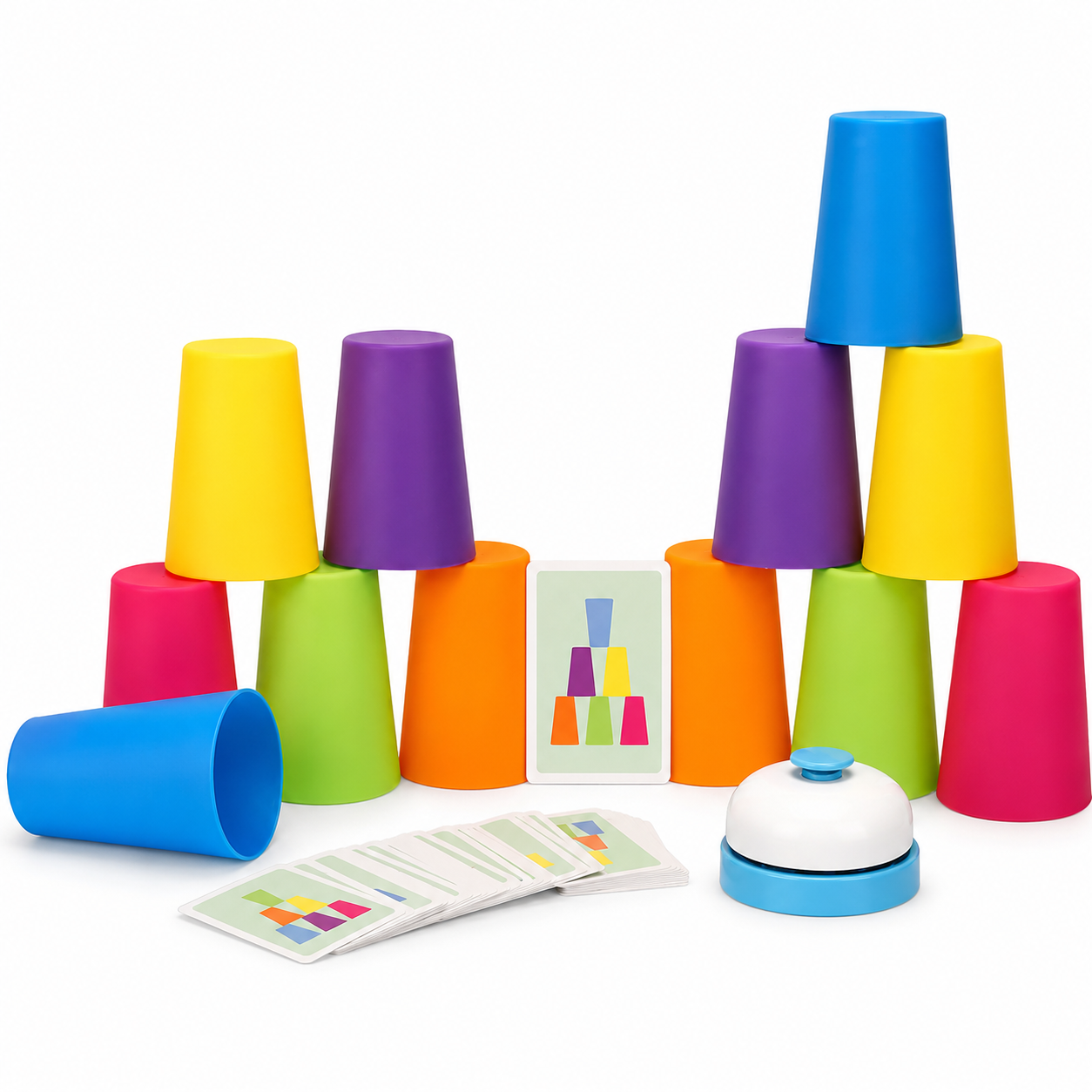 Educational Quick Color and Shape Matching Game Stacking Cups Game
