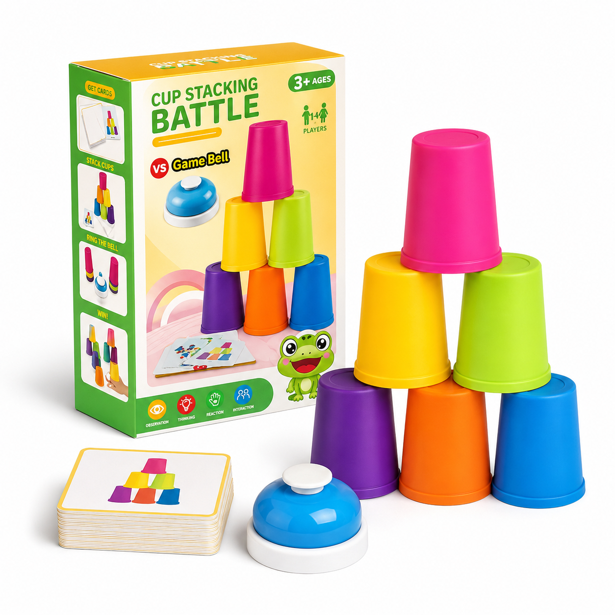 Educational Quick Color and Shape Matching Game Stacking Cups Game