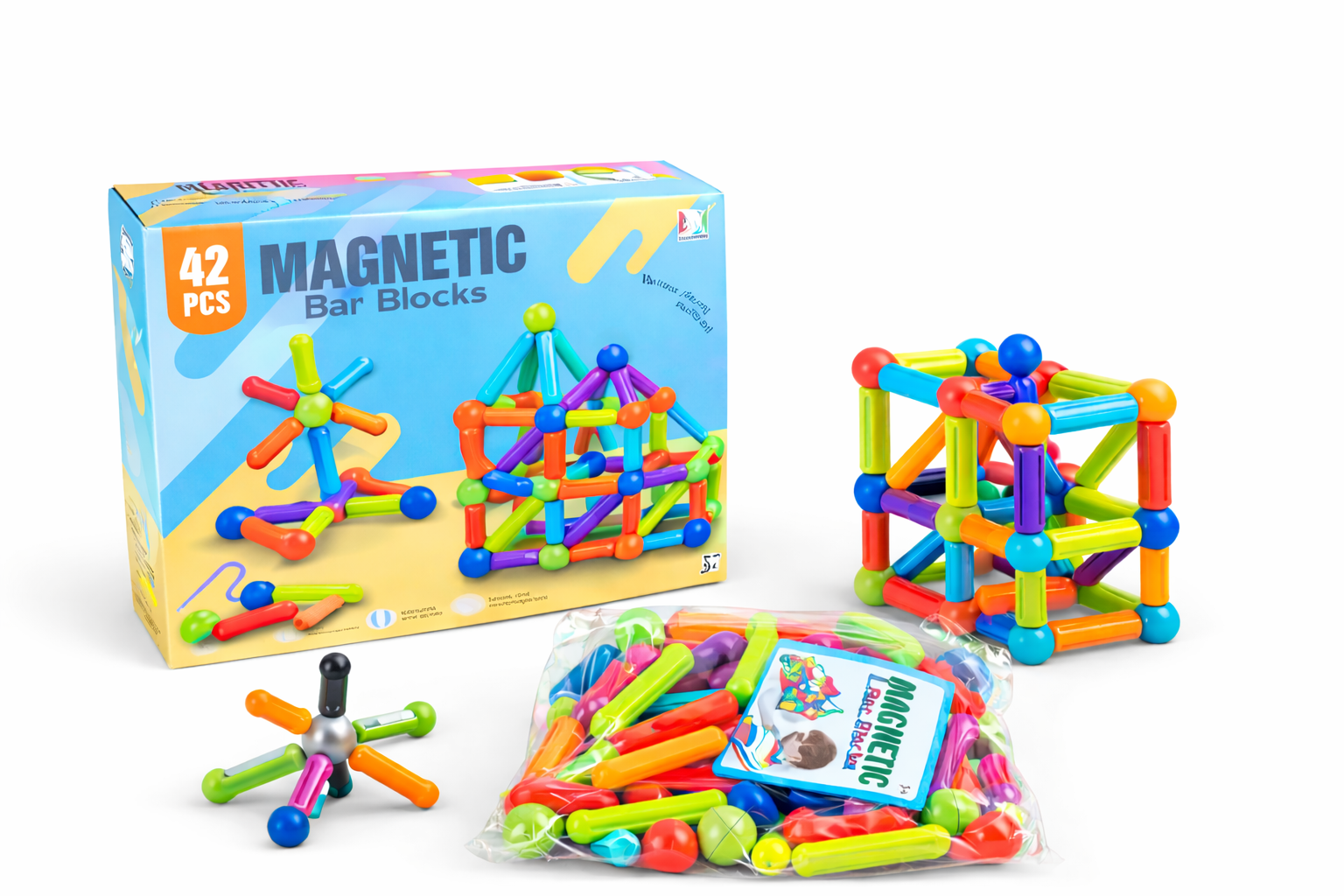 Magnetic puzzle sticks