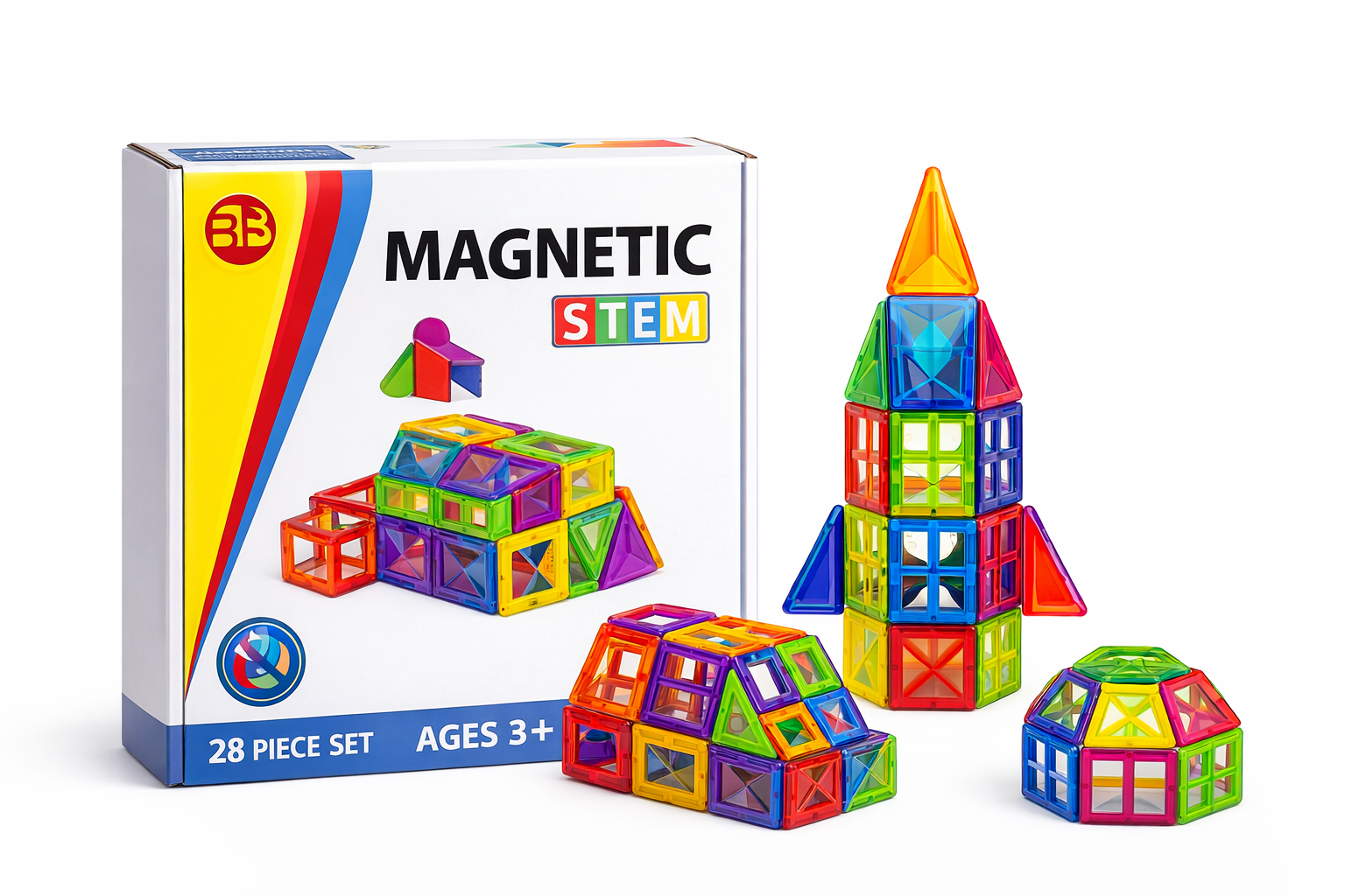 Magnetic building tiles 28 pcs