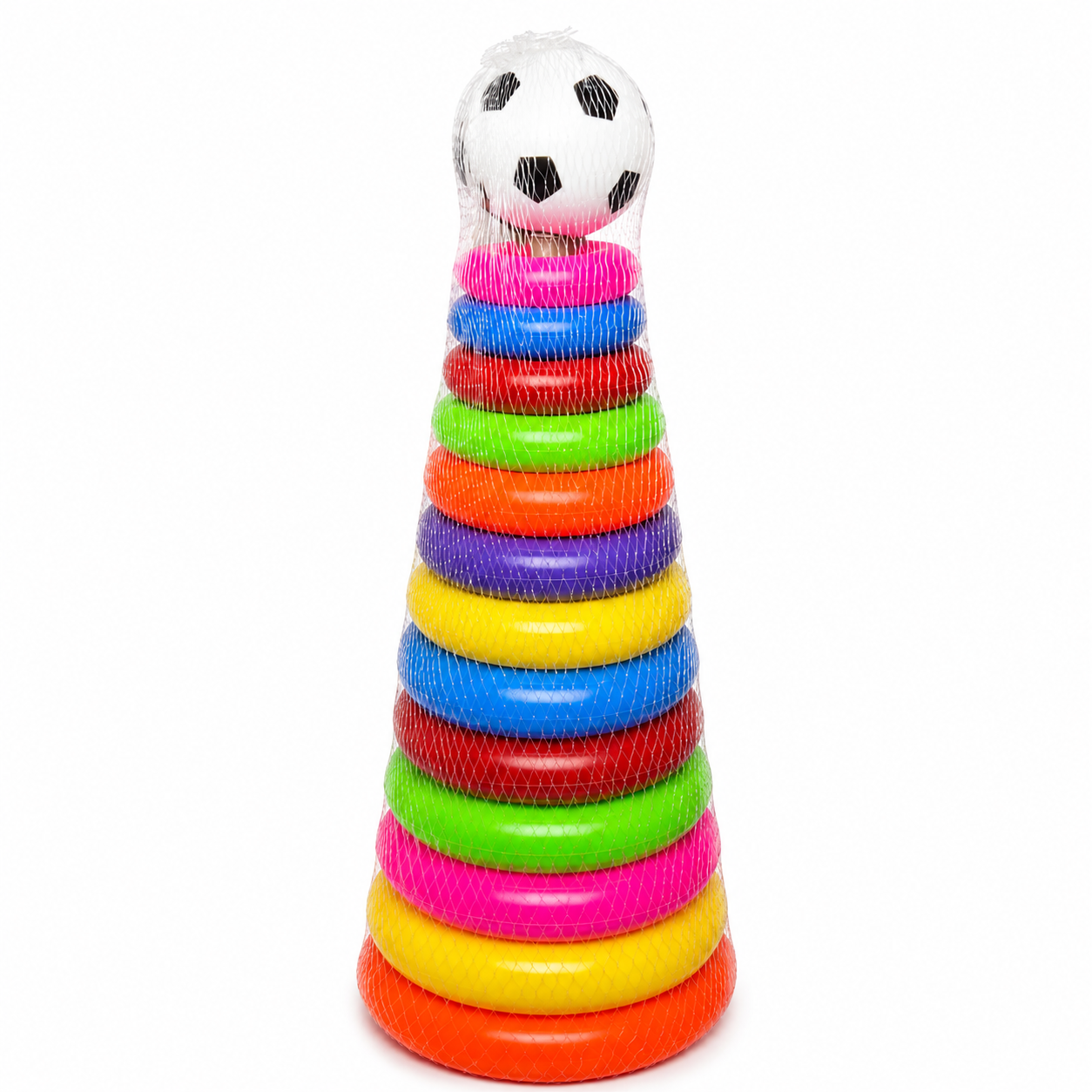 Jumbo rainbow plastic tower