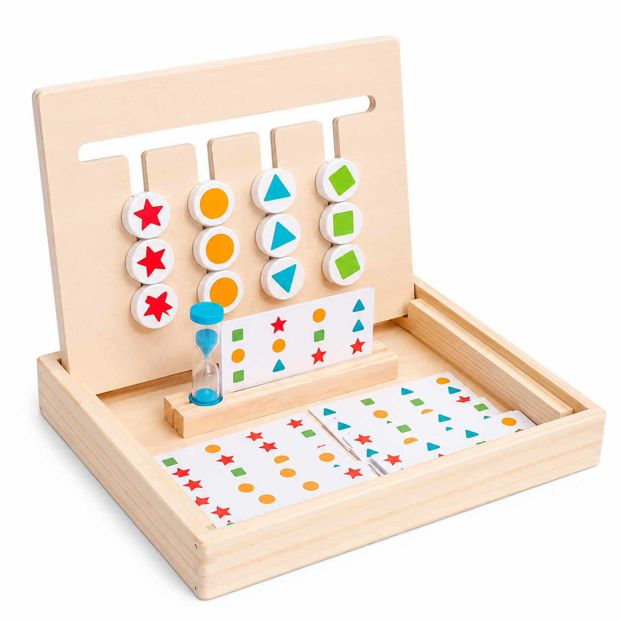 Wooden Color Sorting Logic Puzzle Game Brain Teaser IQ