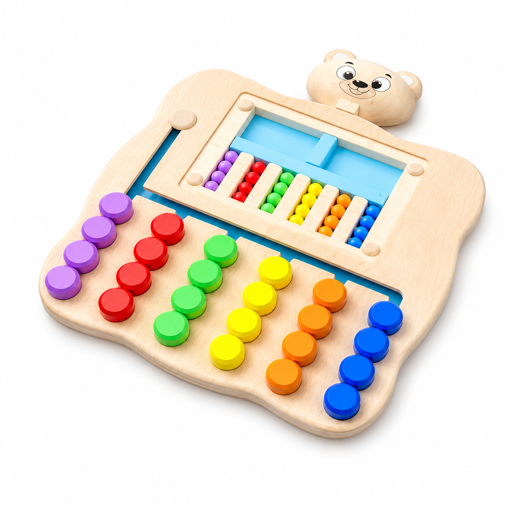 Montessori Bear Color Matching  Board Fine Motor & Early Learning Toy for Toddlers