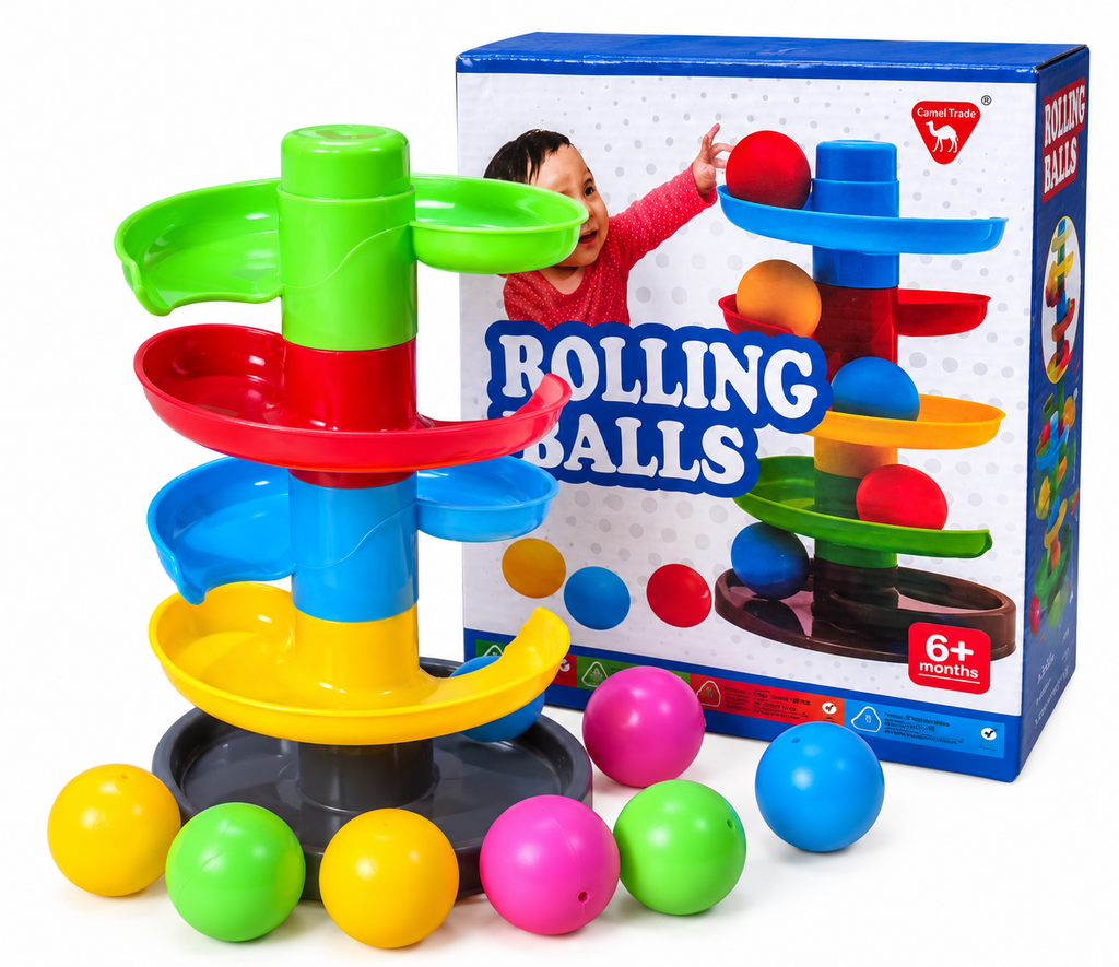 Baby Activity Bundle – Sensory Cube & Colorful Ball Track