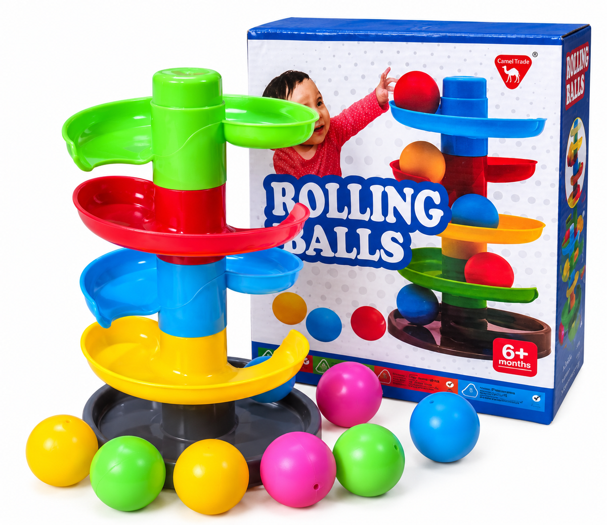 Baby Activity Bundle – Sensory Cube & Colorful Ball Track