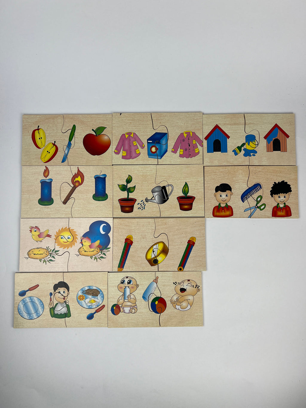Before and After Wooden Flash Cards