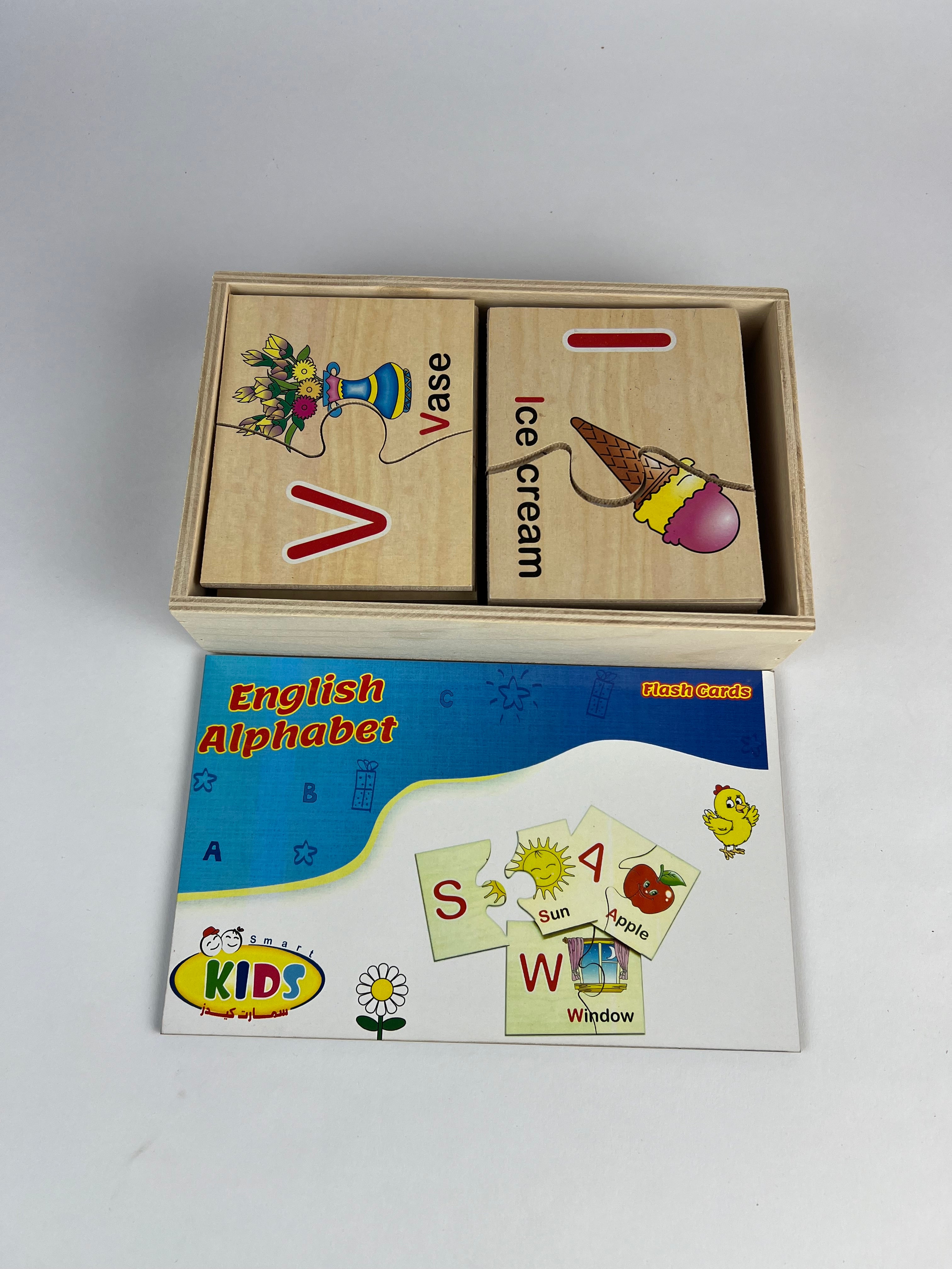 English Letters Wooden Flash Cards
