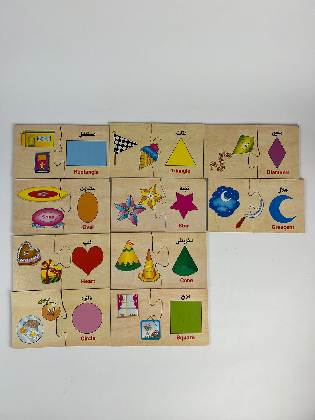 Shapes Wooden Flash Cards