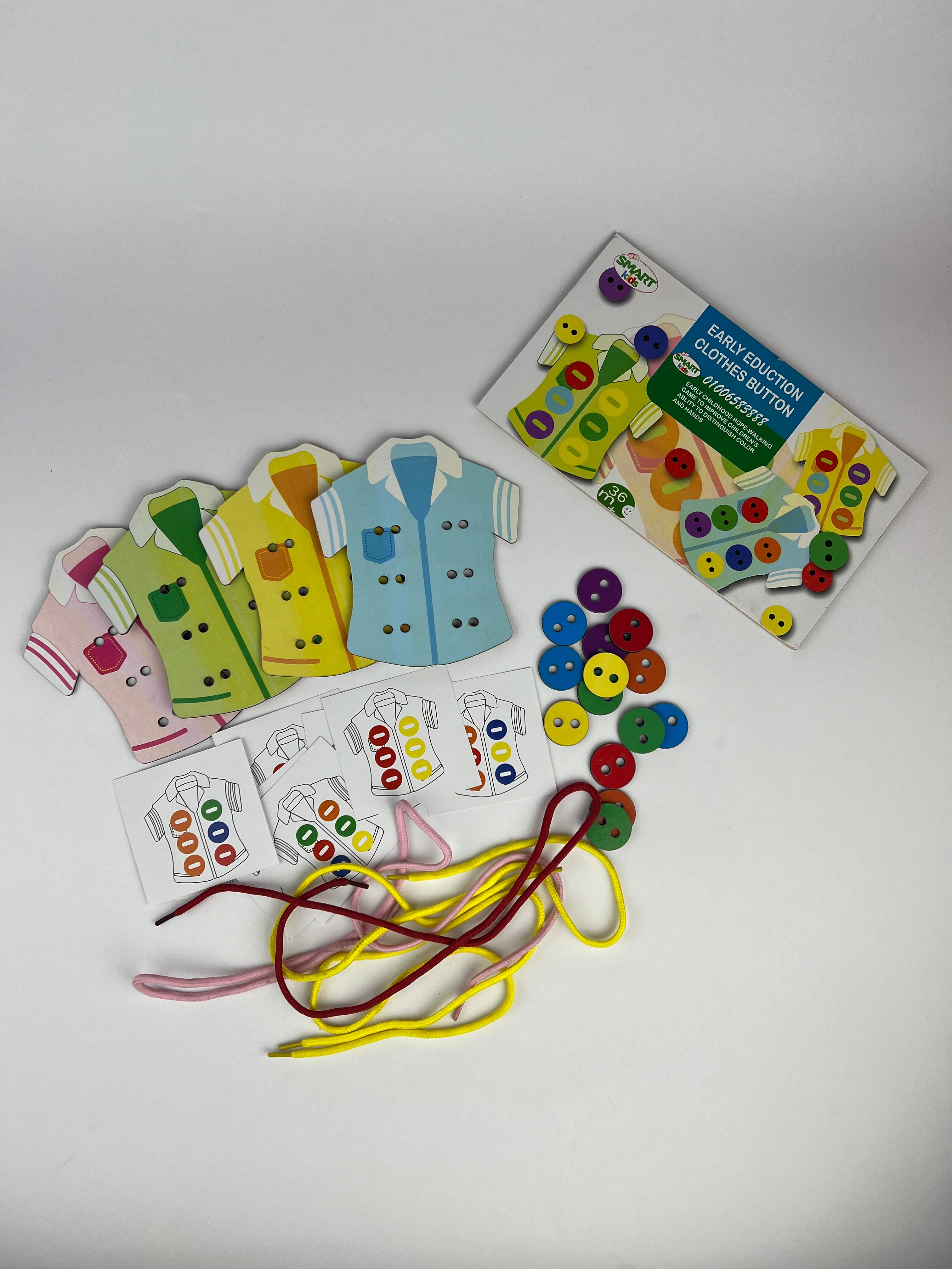 T-Shirt Button Lacing Wooden toy