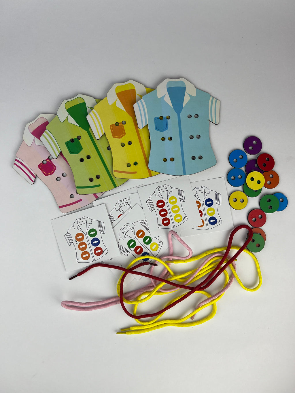 T-Shirt Button Lacing Wooden toy