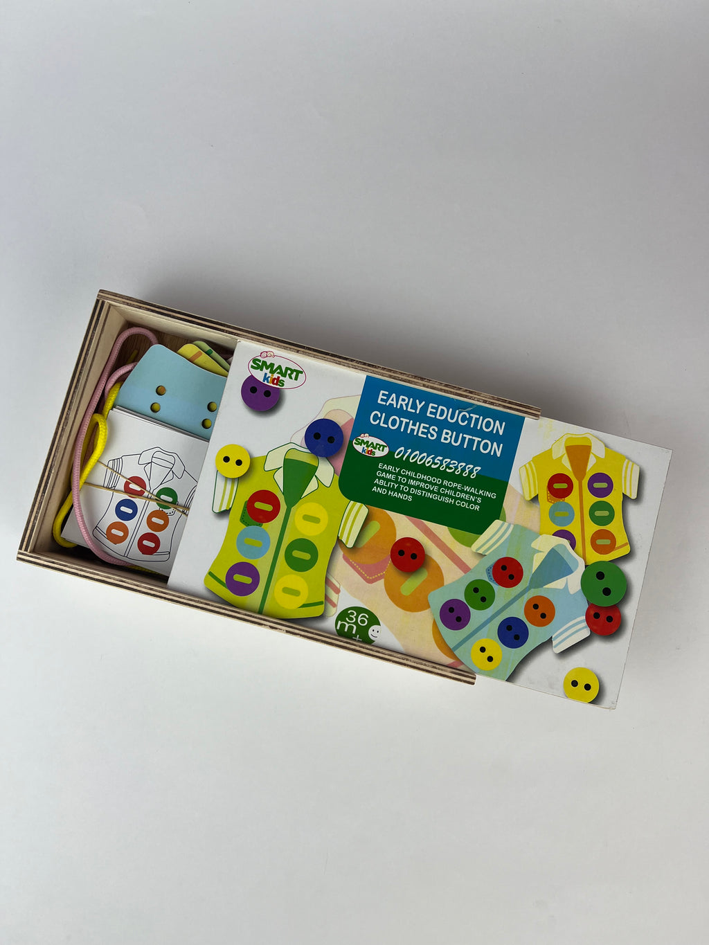 T-Shirt Button Lacing Wooden toy