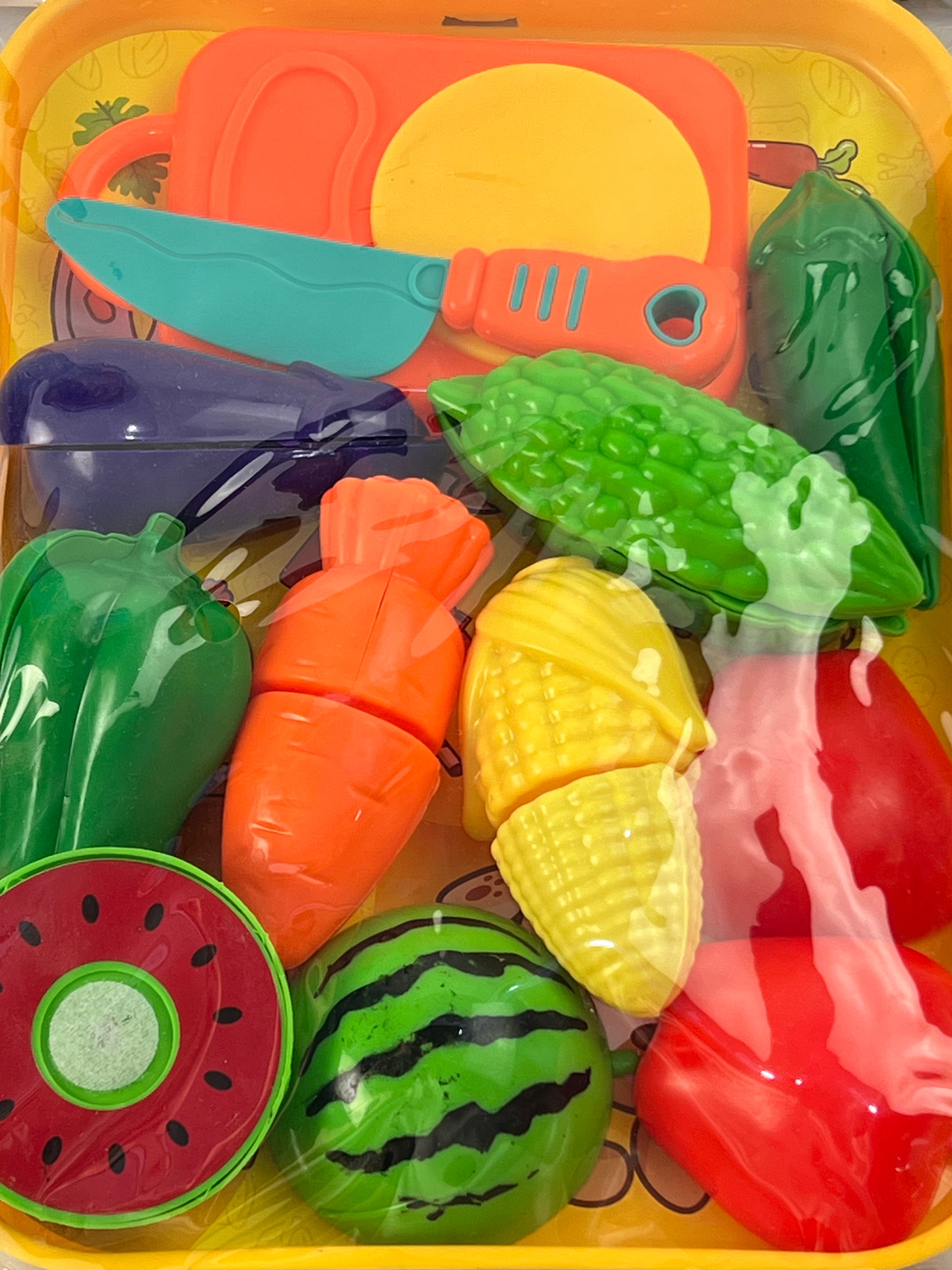 3D fruits with table