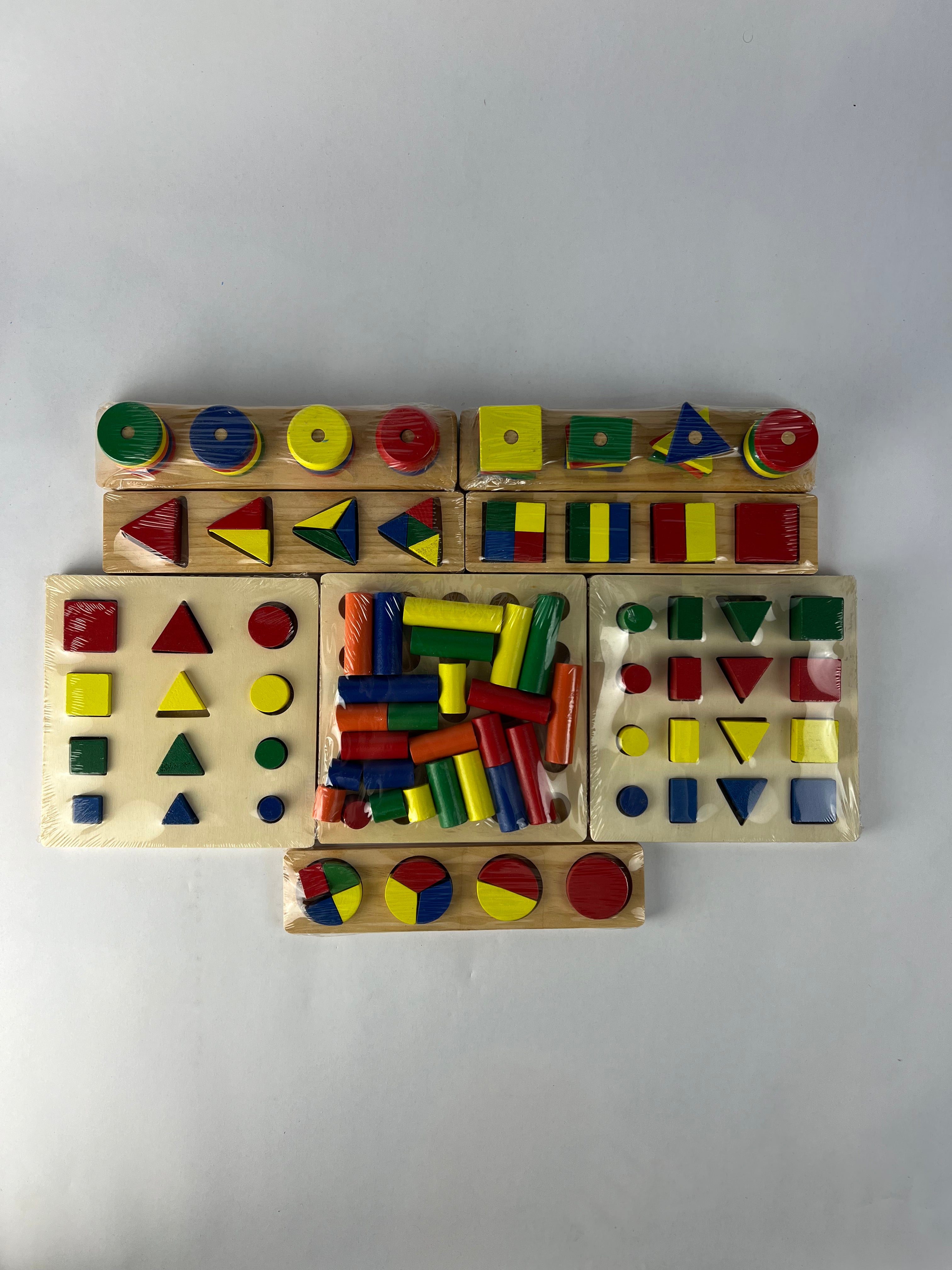 8 pieces wooden toys