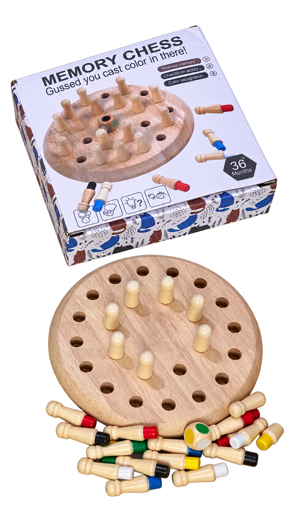 2-in-1 Educational Game Set – Cup Stacking Battle & Memory Chess