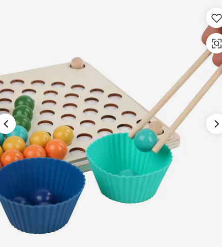 Wooden Bead Color Sorting & Pattern Matching Game