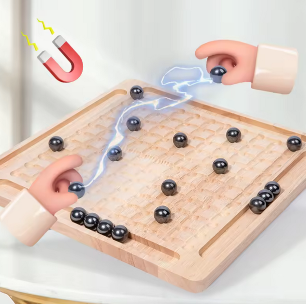 Wooden magnetic chess