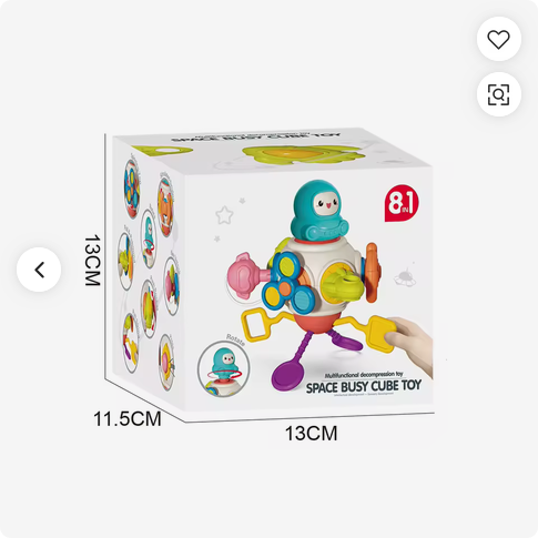 8 in 1 Baby Montessori Learning Activity Busy Cube