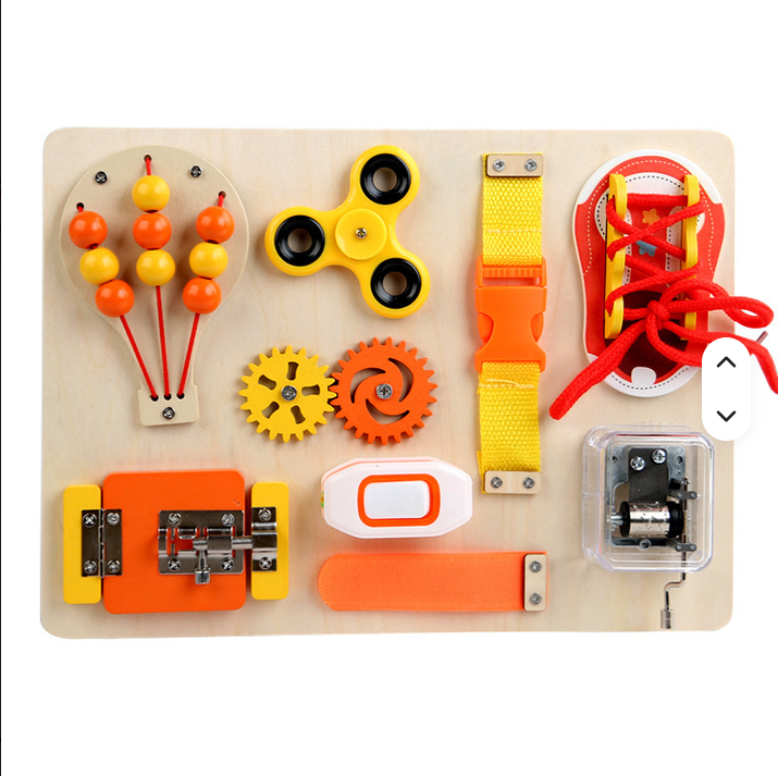 wooden busy board