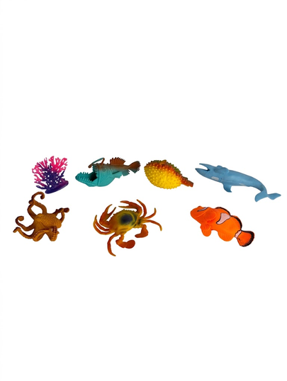6 pieces Sea Ocean Animal Figures Realistic Plastic