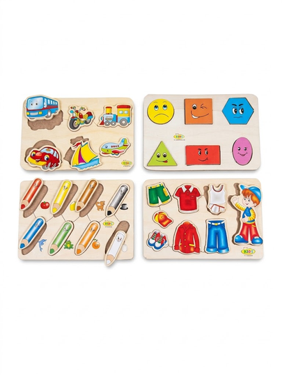 4 pieces matching puzzle