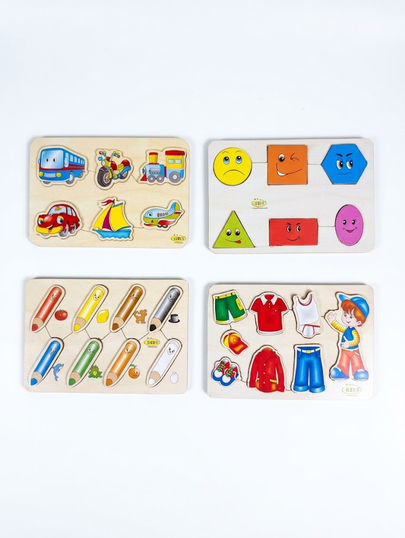 4 pieces matching puzzle
