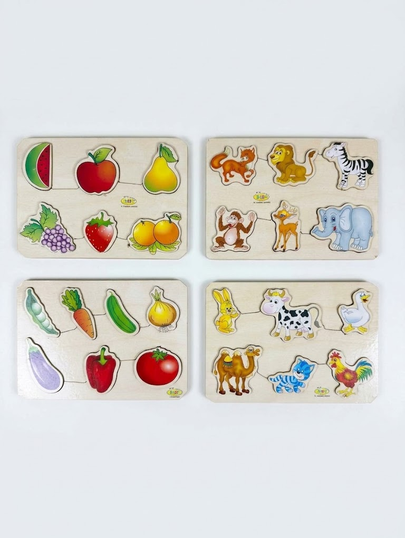 4 wooden learning boards