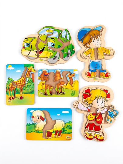 6 different puzzle boards