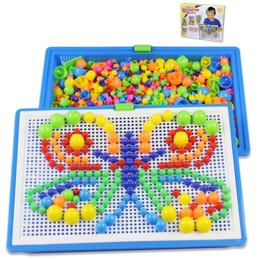 puzzle Games Jigsaw Board Game 296 Pieces Grain Mushroom Nail Beads