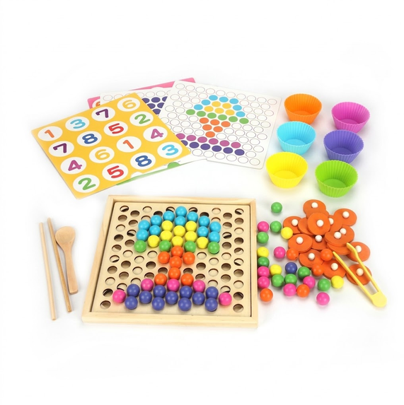 Beaded memory game 2-in- 1