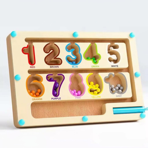 Wooden Puzzle Tracking Toy Educational Bead Maze