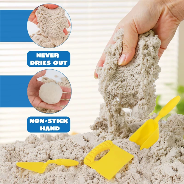 Magic Sand - Kinetic Sand Dream House skeleton Design with 13 Tools , 750 grams Non-Toxic Sands Sands –Ages 3+