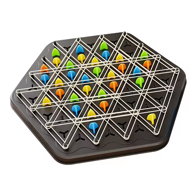 Educational Geometry Chain Chess Puzzle Triangle Toy Board Game