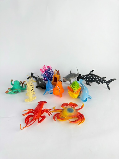 12 pieces Sea Ocean Animal Figures Realistic Plastic
