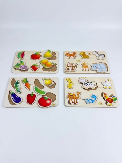 4 wooden learning boards